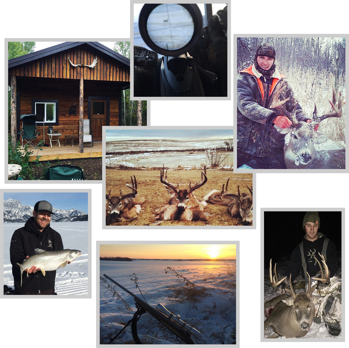 collage of hunting pictures